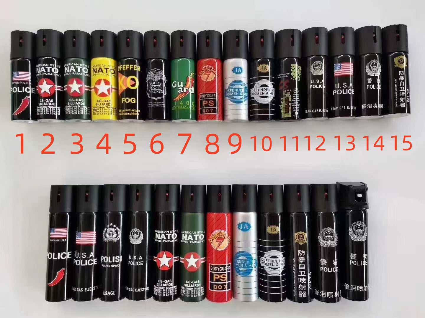Buy 5 get 2 free!Self Defense Pepper Spray, Multiple Specifications & Various Styles, Portable & Easy to Carry Personal Safety Weapon