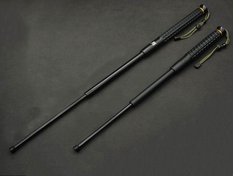 Expandable baton, hard plastic fiber polyester baton, lightweight short baton, car-mounted self-defense rubber baton