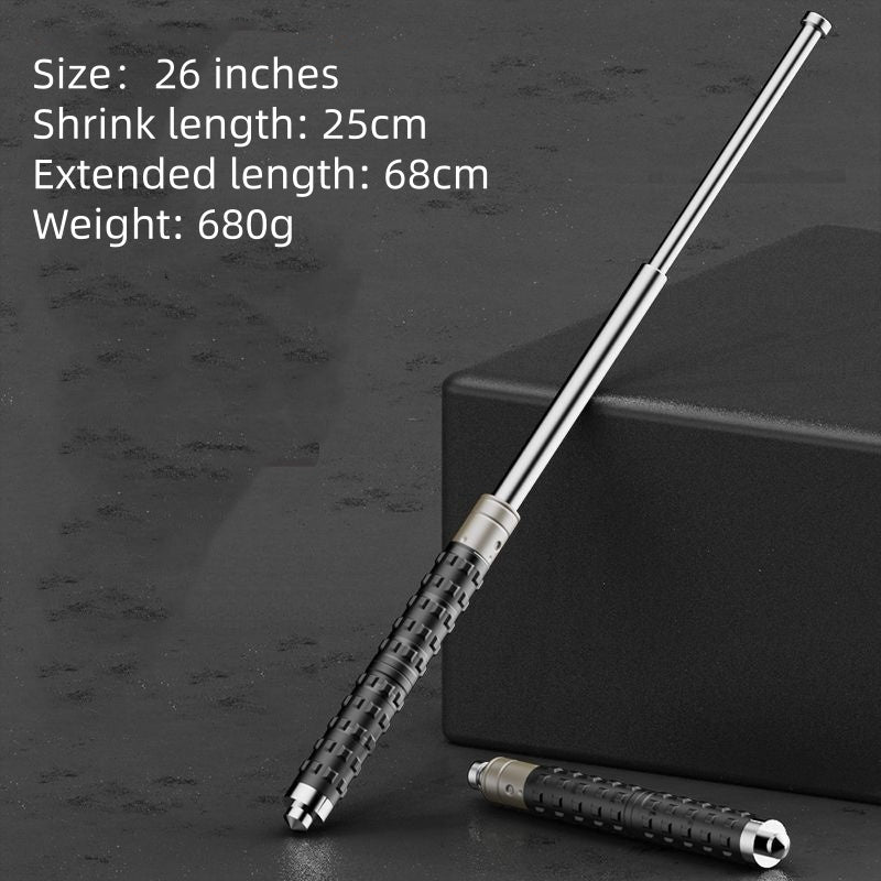 Expandable baton, car-mounted protective baton, legal self-defense product, telescopic baton, self-defense three-section retractable portable expandable baton
