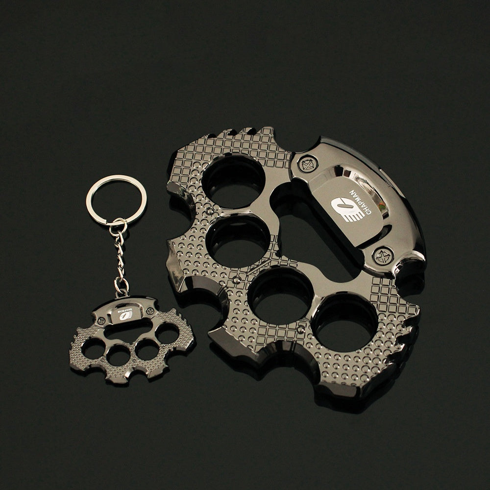 Reinforced version combat knuckle duster alloy boxing gloves close combat metal model four-finger knuckle duster