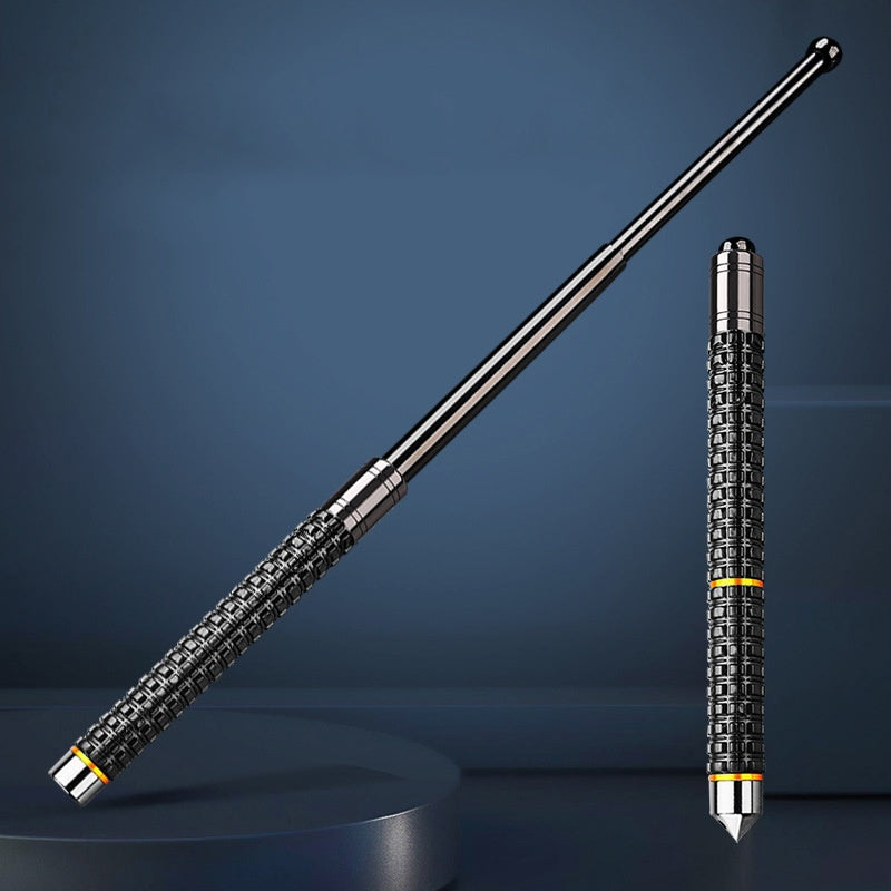 Hiking pole for self-defense, car-mounted anti-wolf stick, multi-functional outdoor walking stick, solid telescopic crutch, baton