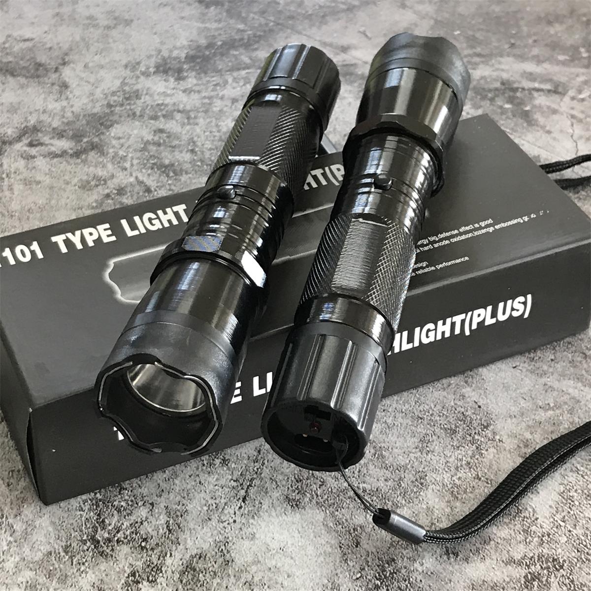 1101 Stun Gun Flashlight Self-defense Electric Stick