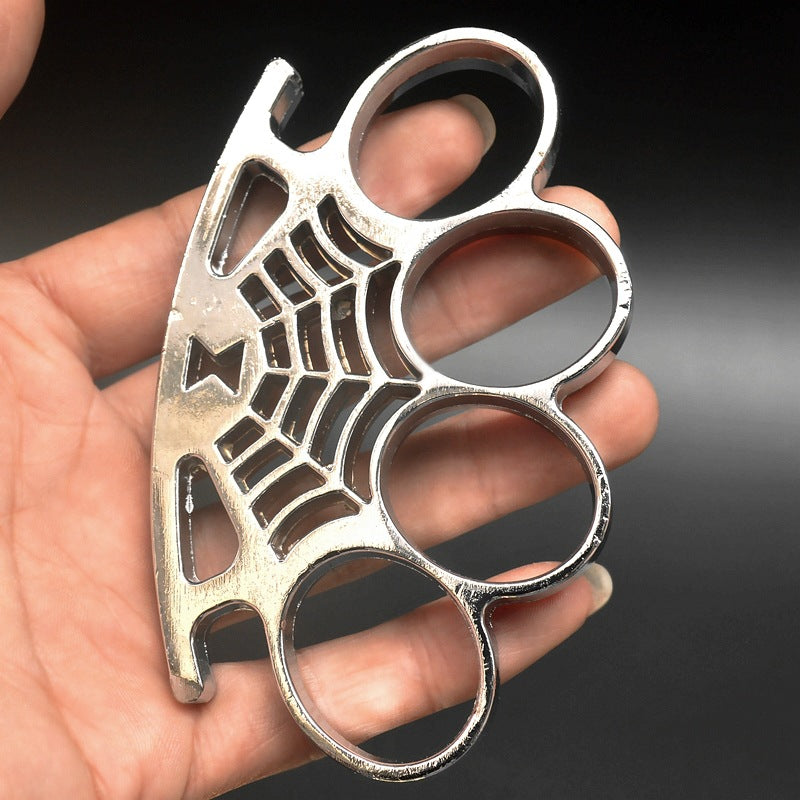Spider pattern life-saving equipment: four-finger tiger claw ring, knuckle copper ring, martial arts practice fist ring, fist buckle