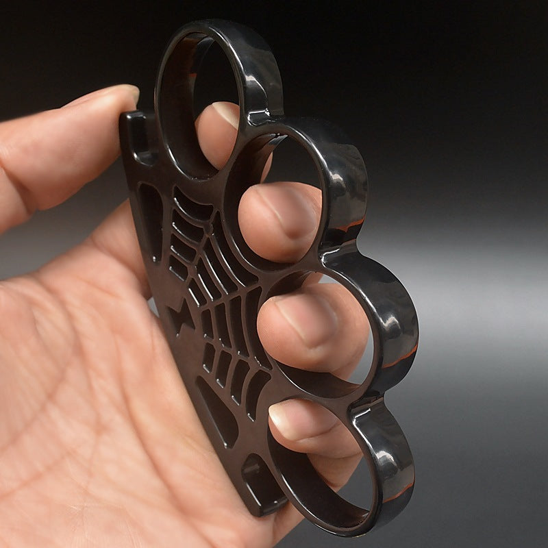 Spider pattern life-saving equipment: four-finger tiger claw ring, knuckle copper ring, martial arts practice fist ring, fist buckle