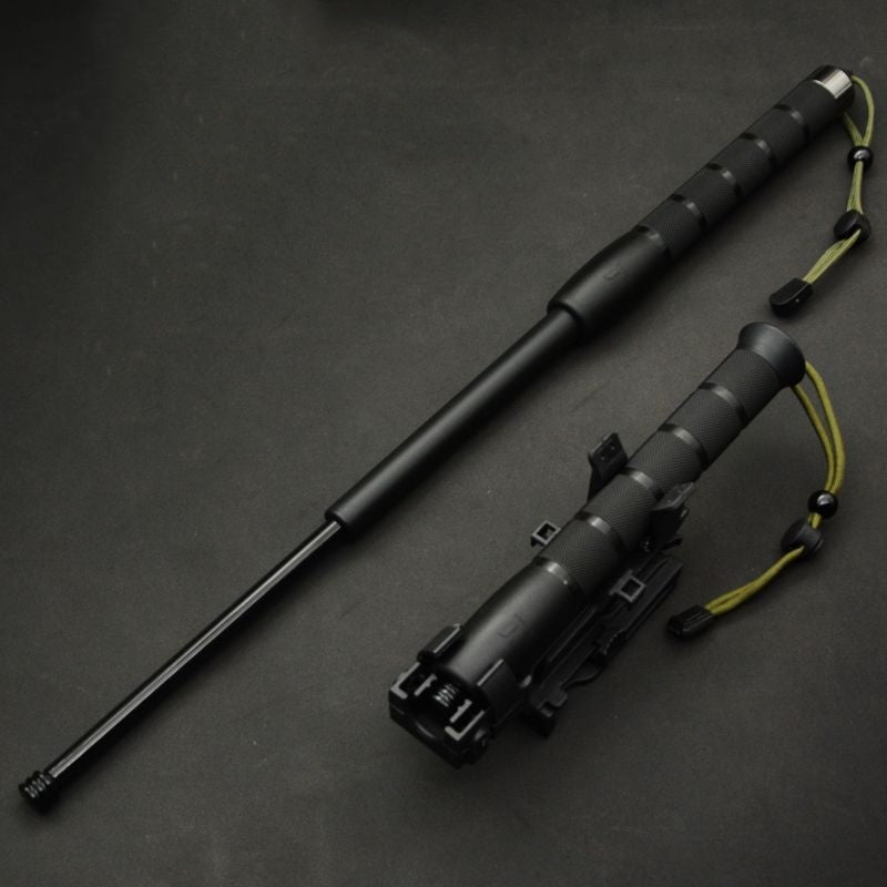 Lightweight expandable baton, self-defense weapon, retractable polyester fiber stick, legal self-defense anti-riot supplies, vehicle-mounted three-section rubber (baton)