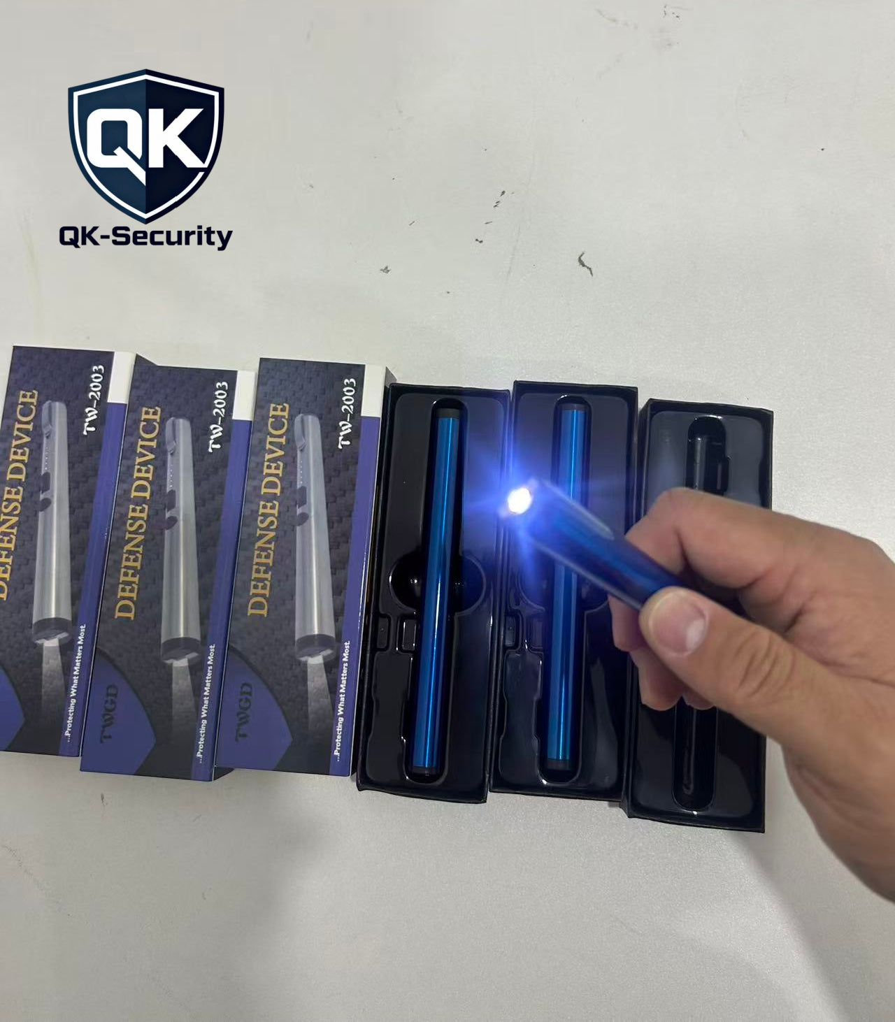 Buy 5 get 2 free！Rechargeable Stun Gun Flashlight, Portable Self Defense Weapon for Daily Carry