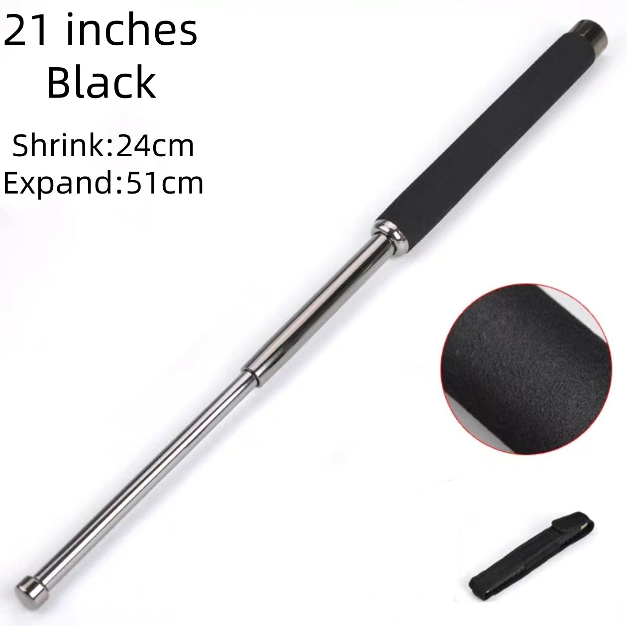 Mechanical telescopic baton, suitable for men and women, vehicle-mounted self-defense, light machine telescopic stick, legal self-defense weapon supplies, three-section telescopic baton