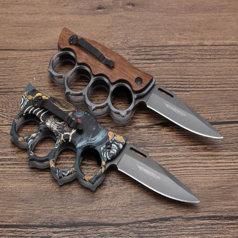 Guitou Outdoor Four-Finger Boxing Gloves High Hardness Multifunctional Folding Knife Portable Pocket Knife